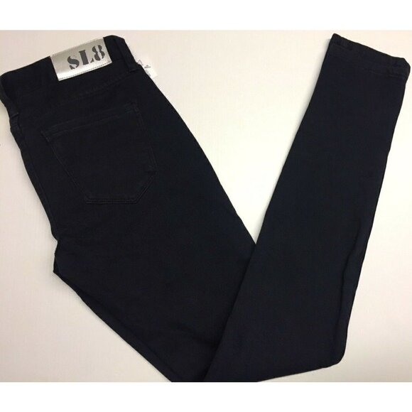 SL8 Denim Dark Blue Skinny Sequin Pants - Picture 2 of 12